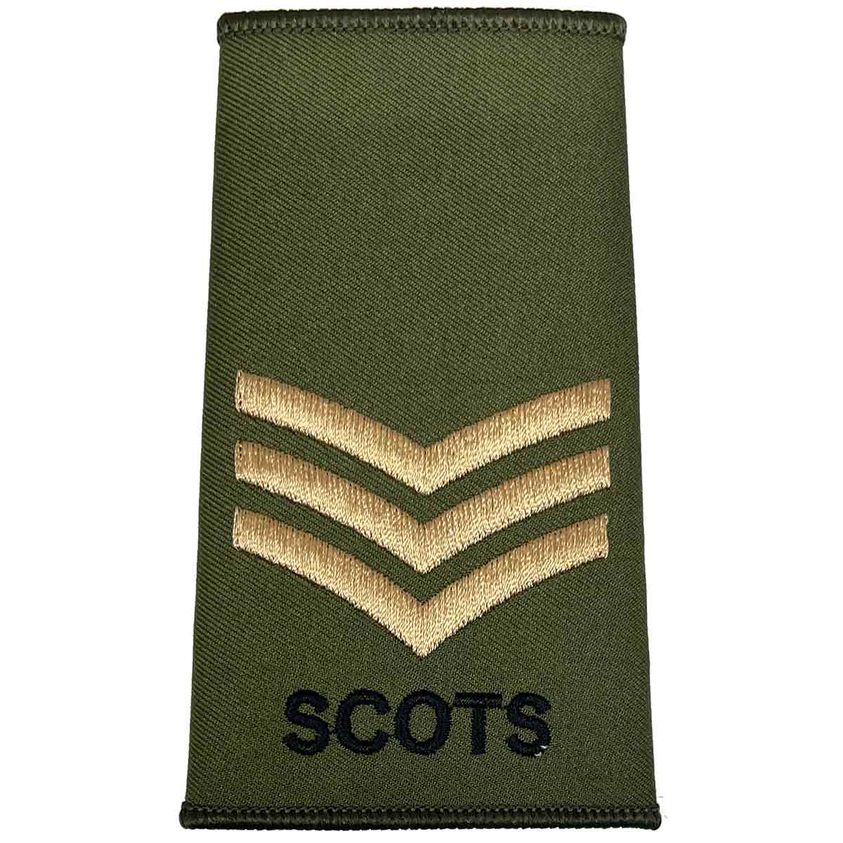 Royal Regiment of Scotland Olive Green Rank Slides (Pair) - John Bull Clothing