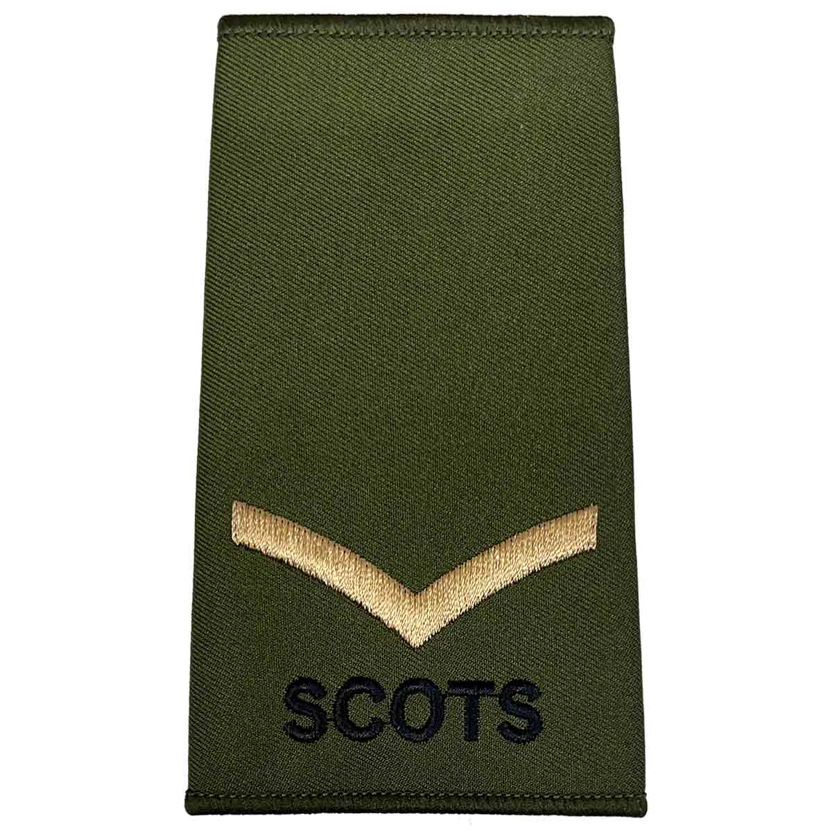 Royal Regiment of Scotland Olive Green Rank Slides (Pair) - John Bull Clothing