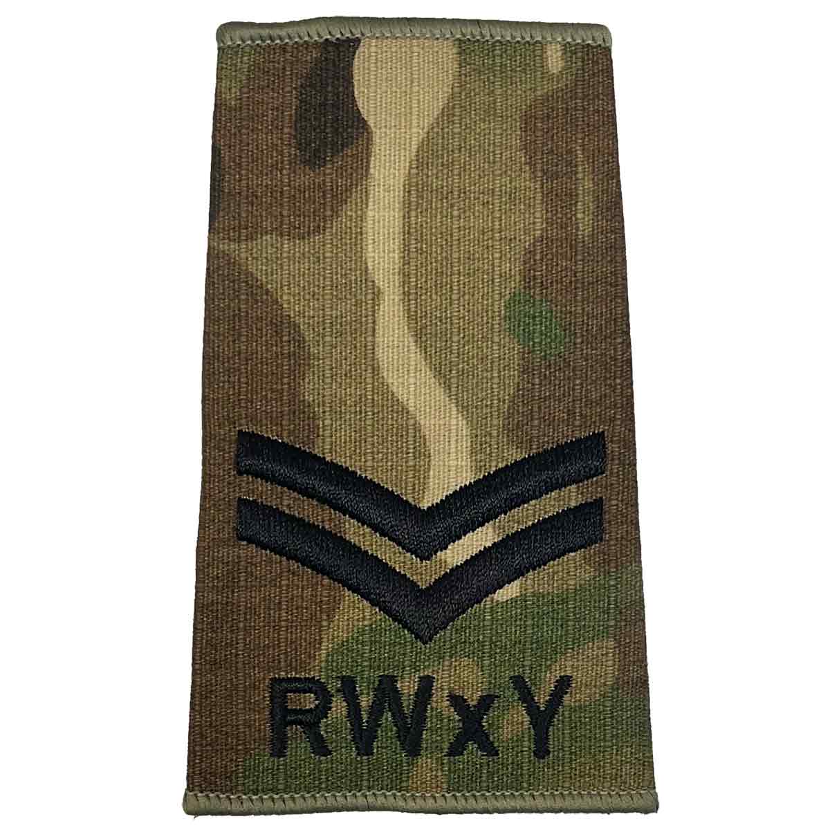 Royal Wessex Yeomanry RWxY Multicam Rank Slides (Pair) - John Bull Clothing