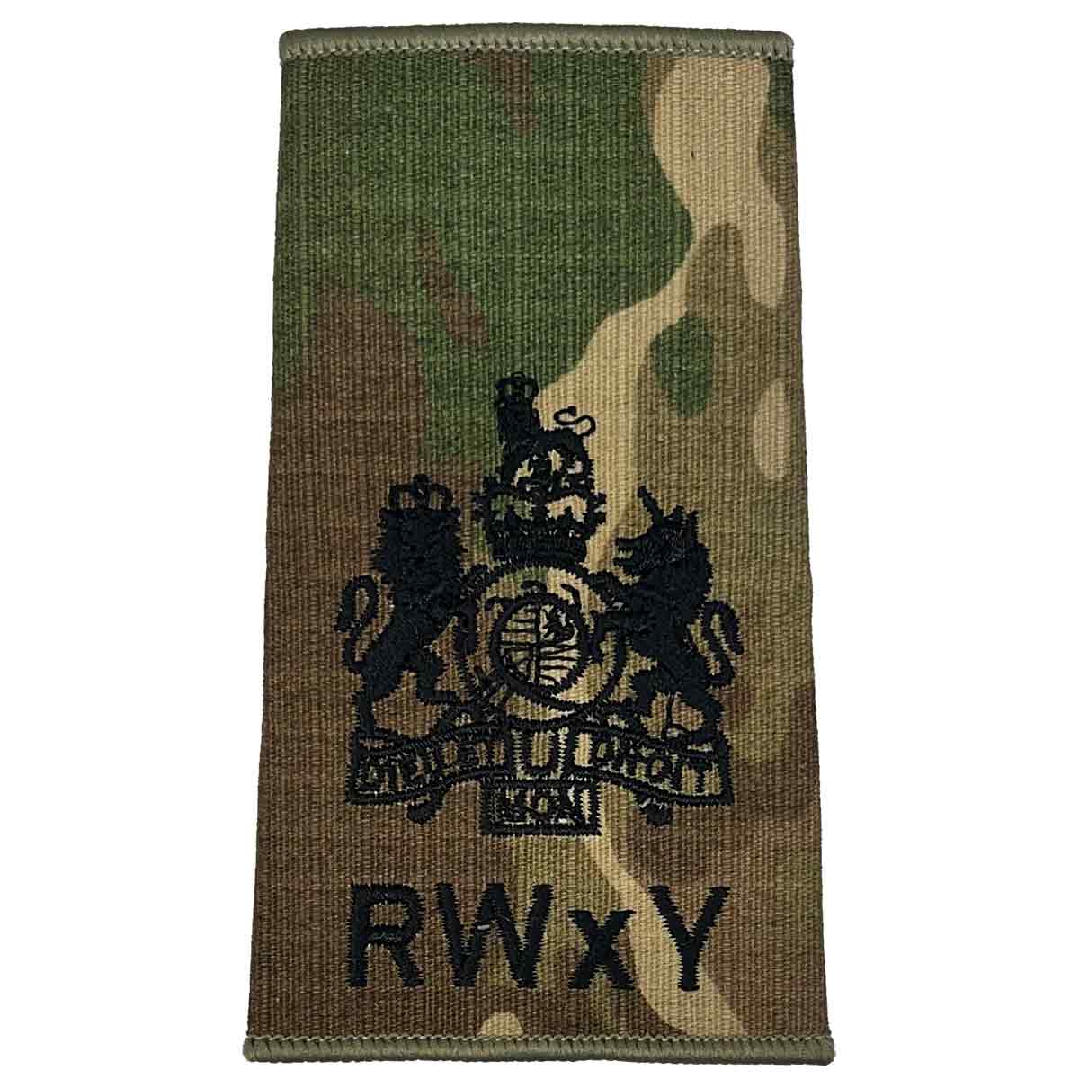 Royal Wessex Yeomanry RWxY Multicam Rank Slides (Pair) - John Bull Clothing