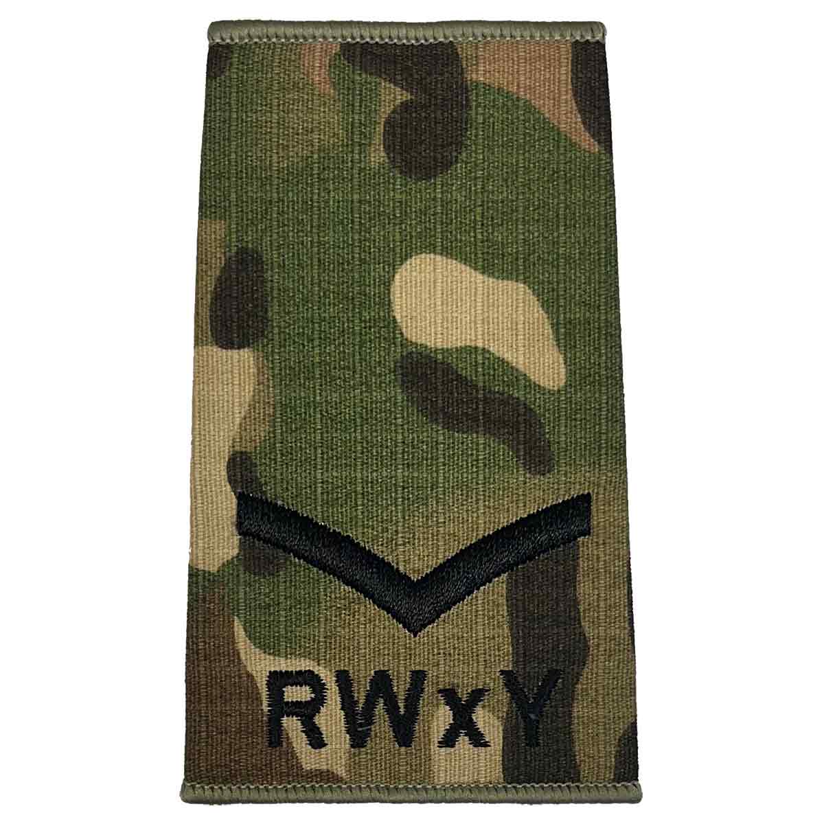 Royal Wessex Yeomanry RWxY Multicam Rank Slides (Pair) - John Bull Clothing