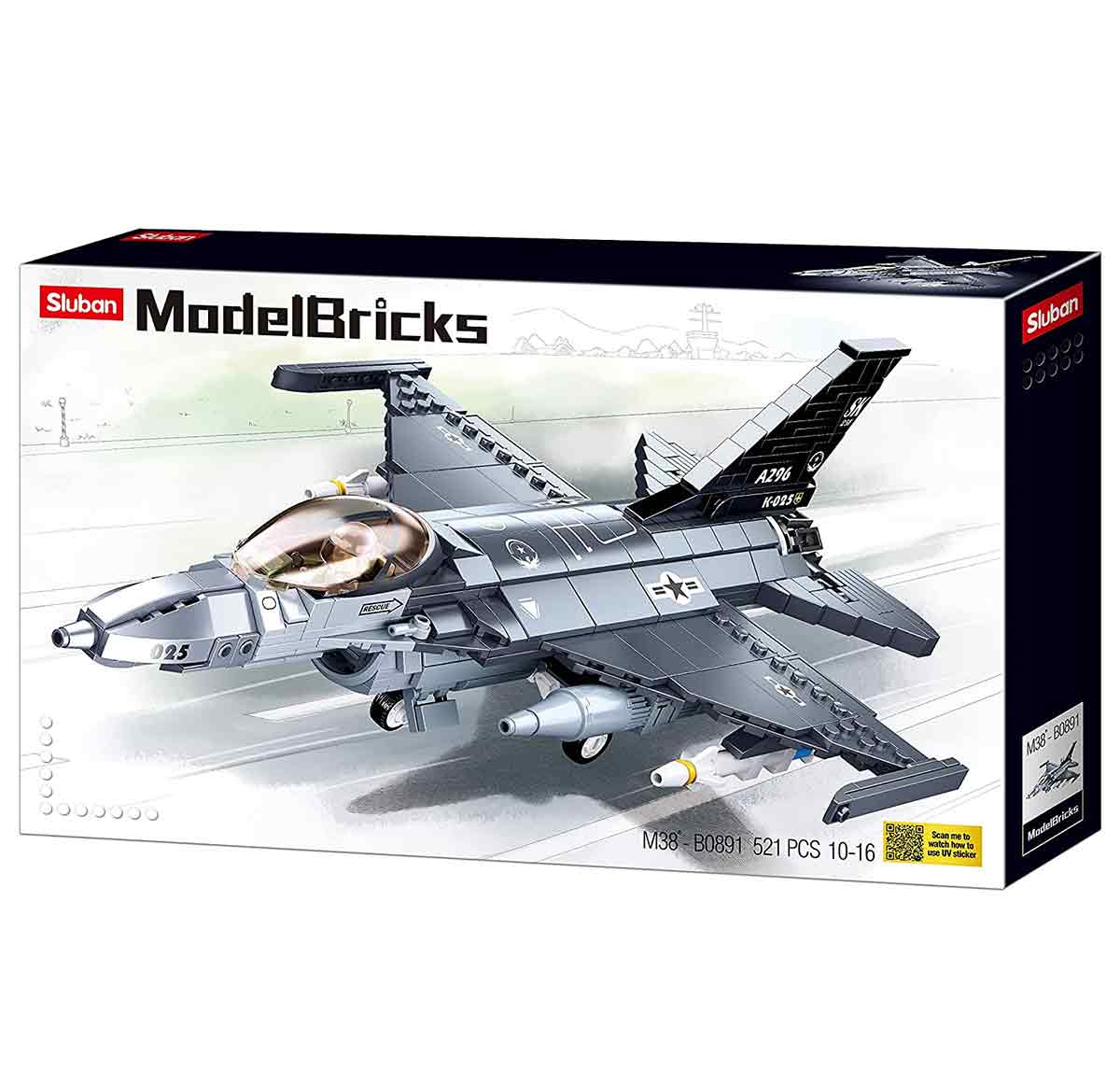 Sluban F16 Falcon Fighter Aircraft Plane Set M38-B0891 - John Bull Clothing