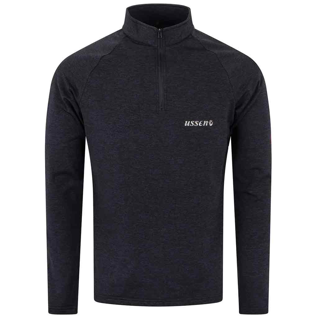 Ussen Baltic Norj Zipped Black Thermal Mens Top - John Bull Clothing