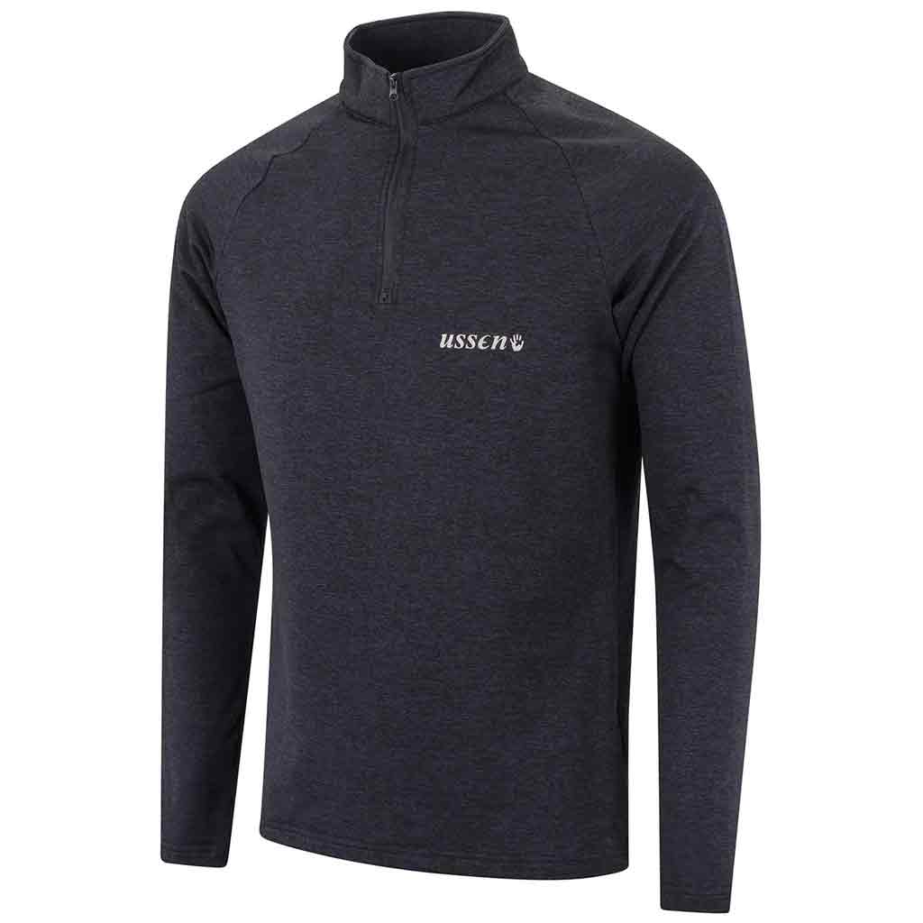 Ussen Baltic Norj Zipped Black Thermal Mens Top - John Bull Clothing